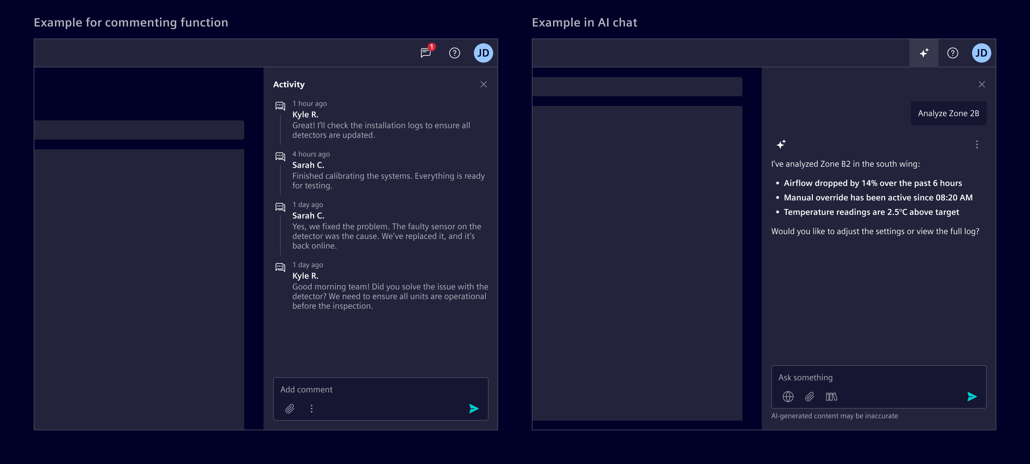 chat input example