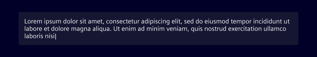 User message