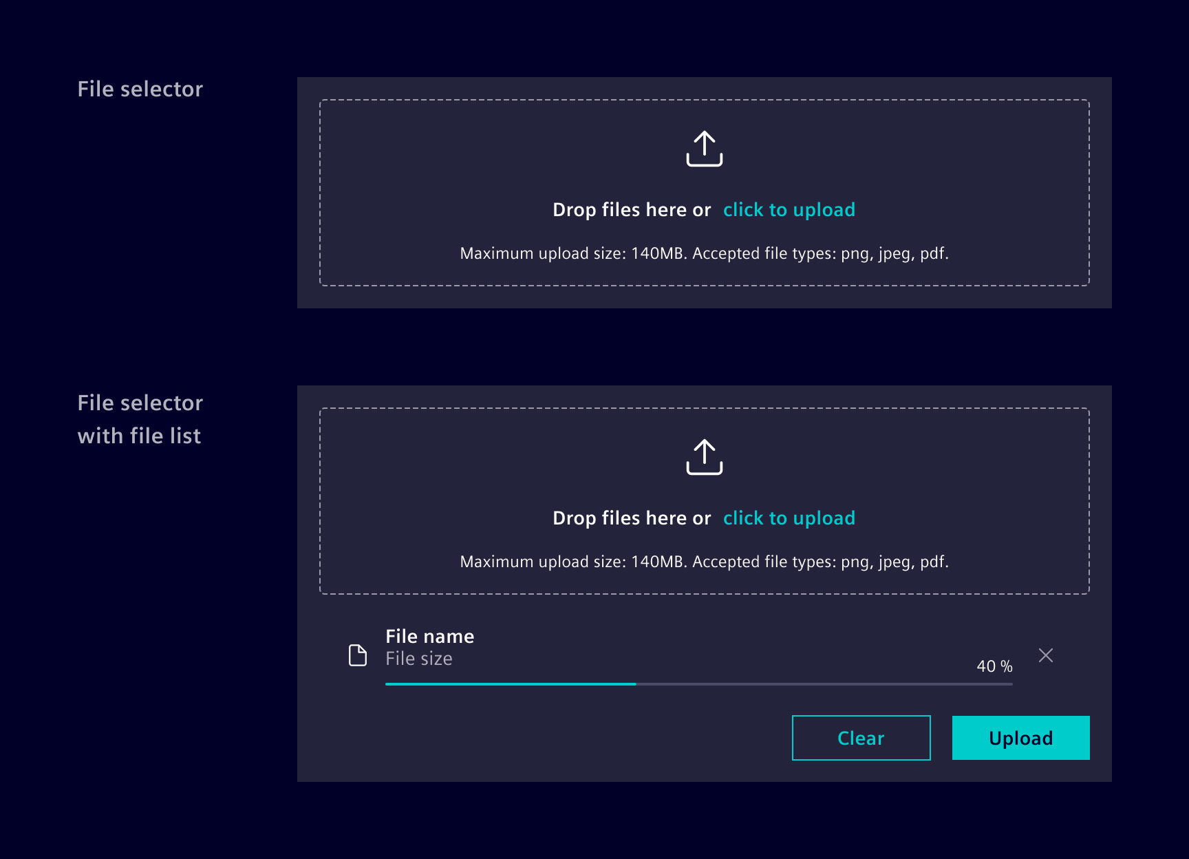 File Uploader Variants