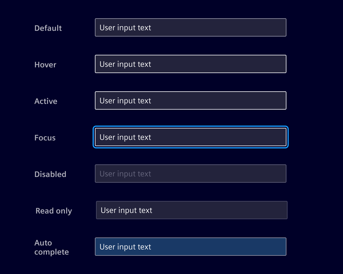Input states