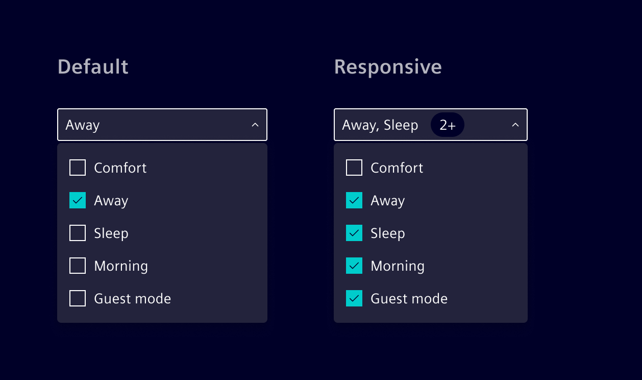 Select input advanced responsive