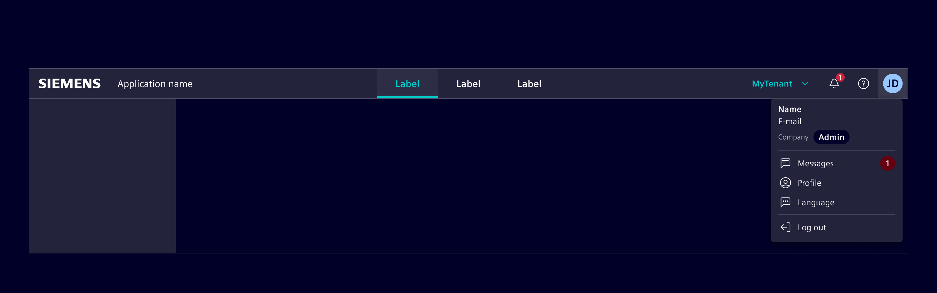 Application header