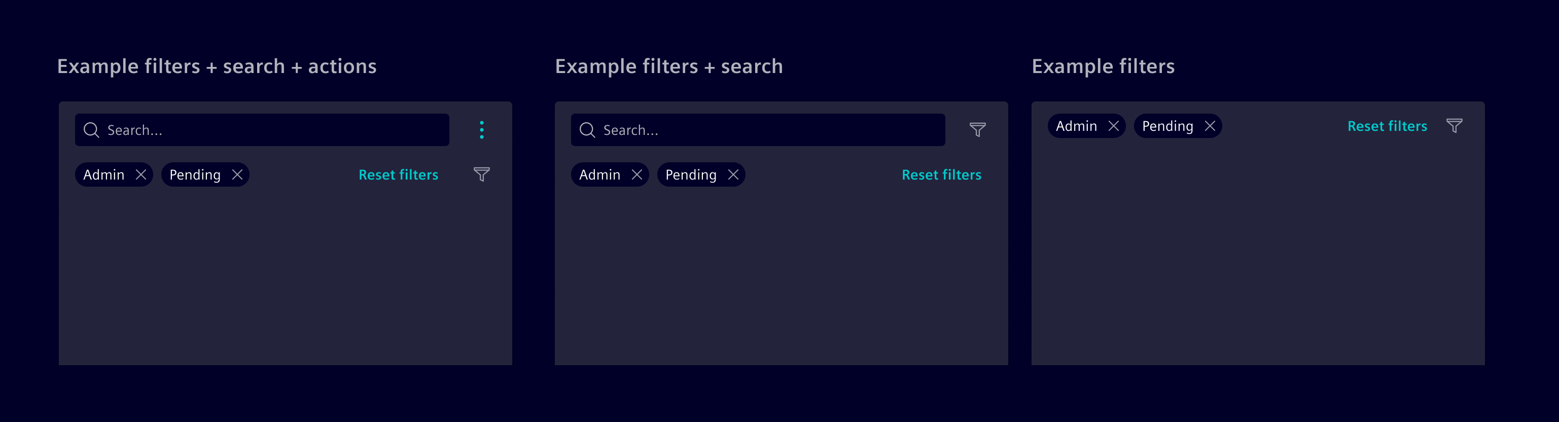 Main-detail filters