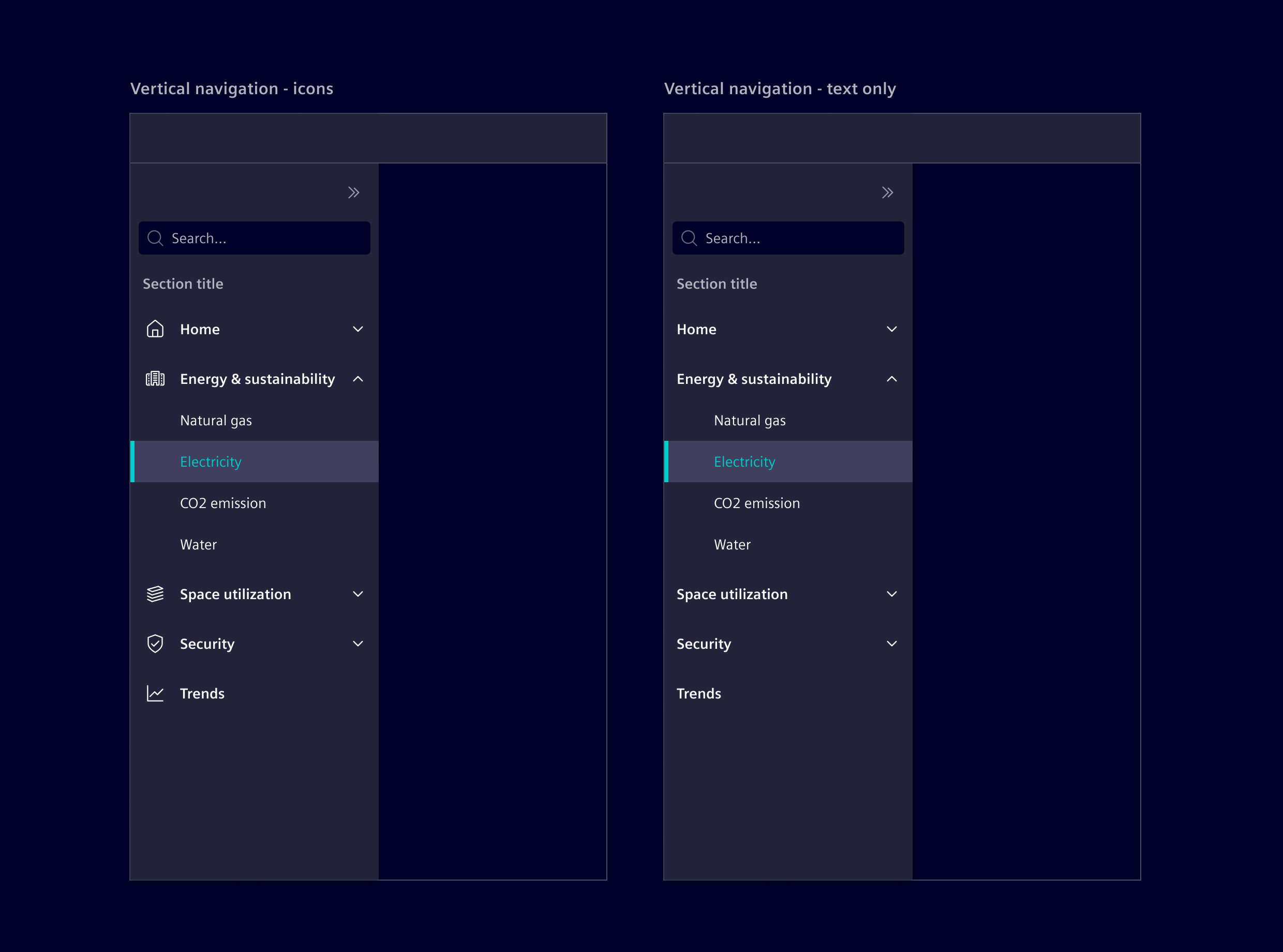 Vertical navigation