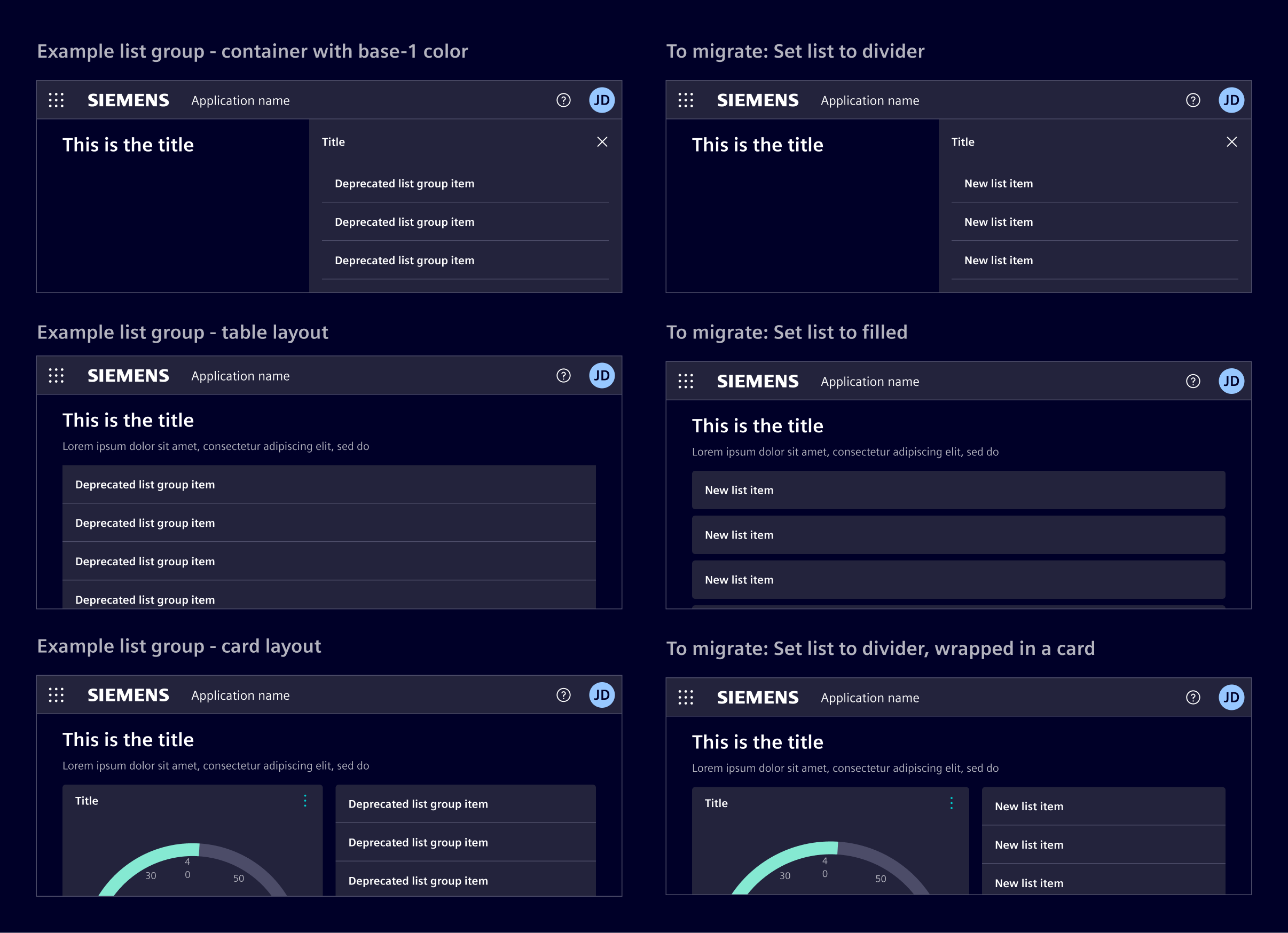 List group migration