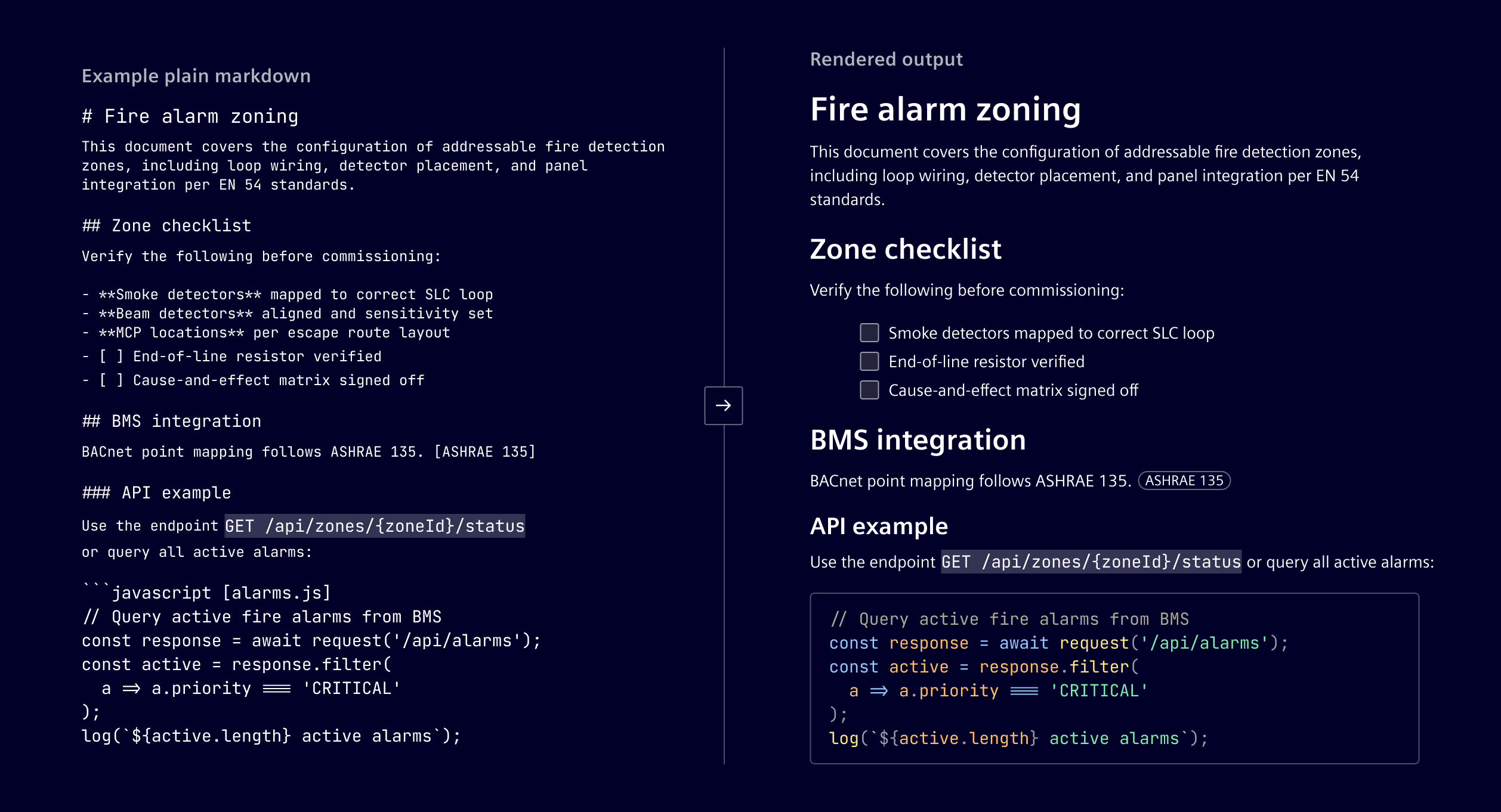 Markdown renderer