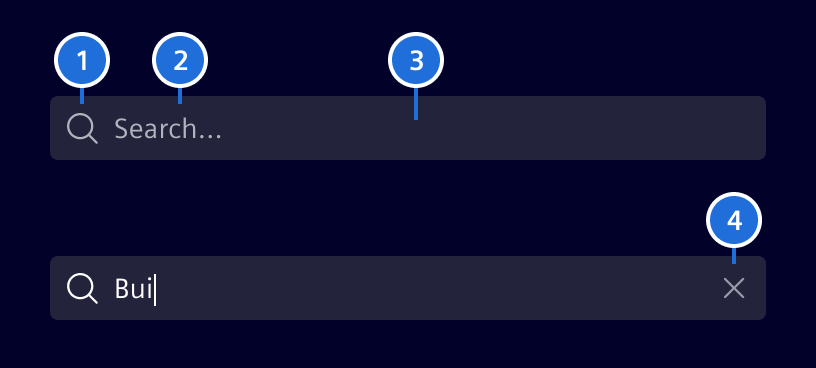 Search bar elements