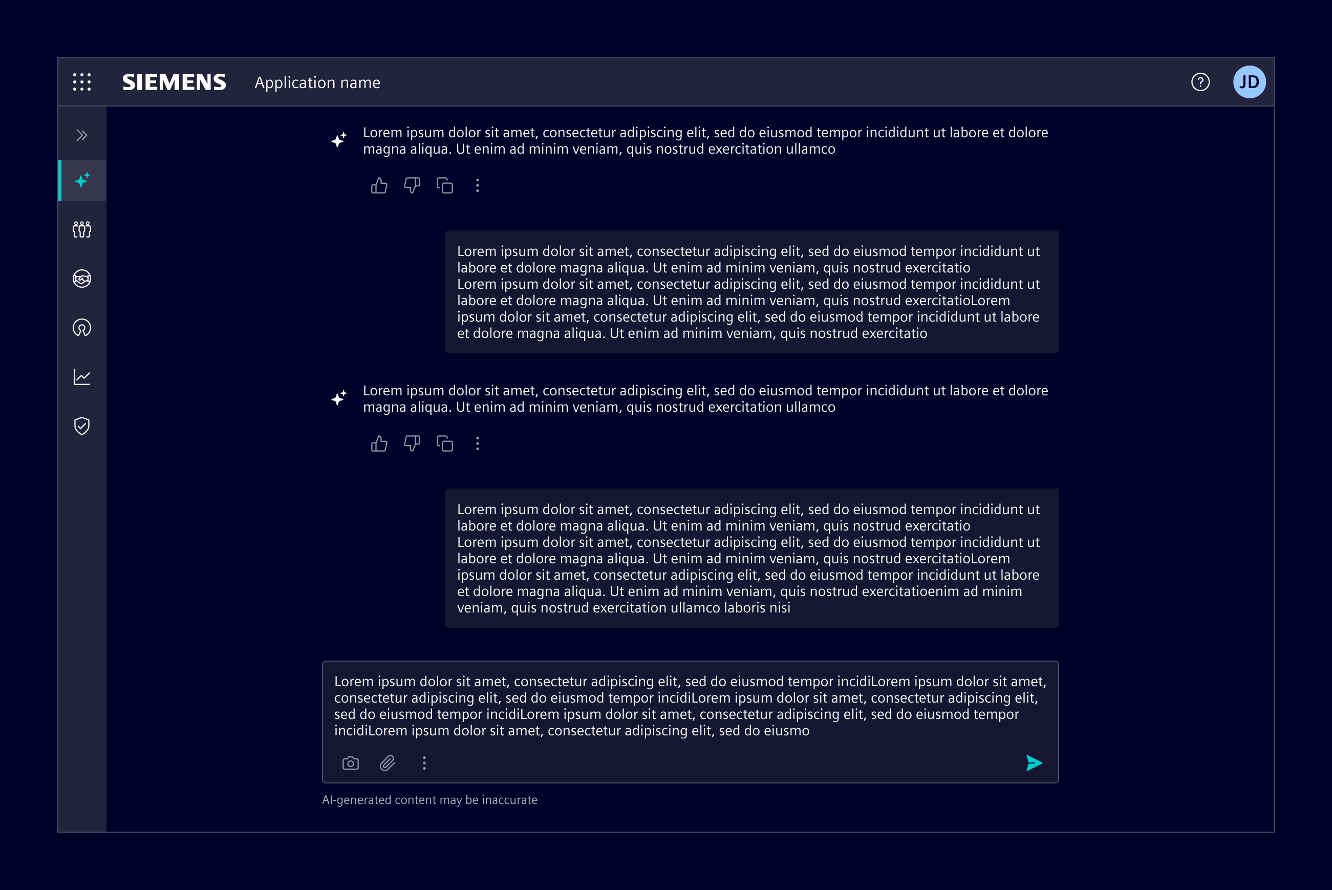 AI chat in full page