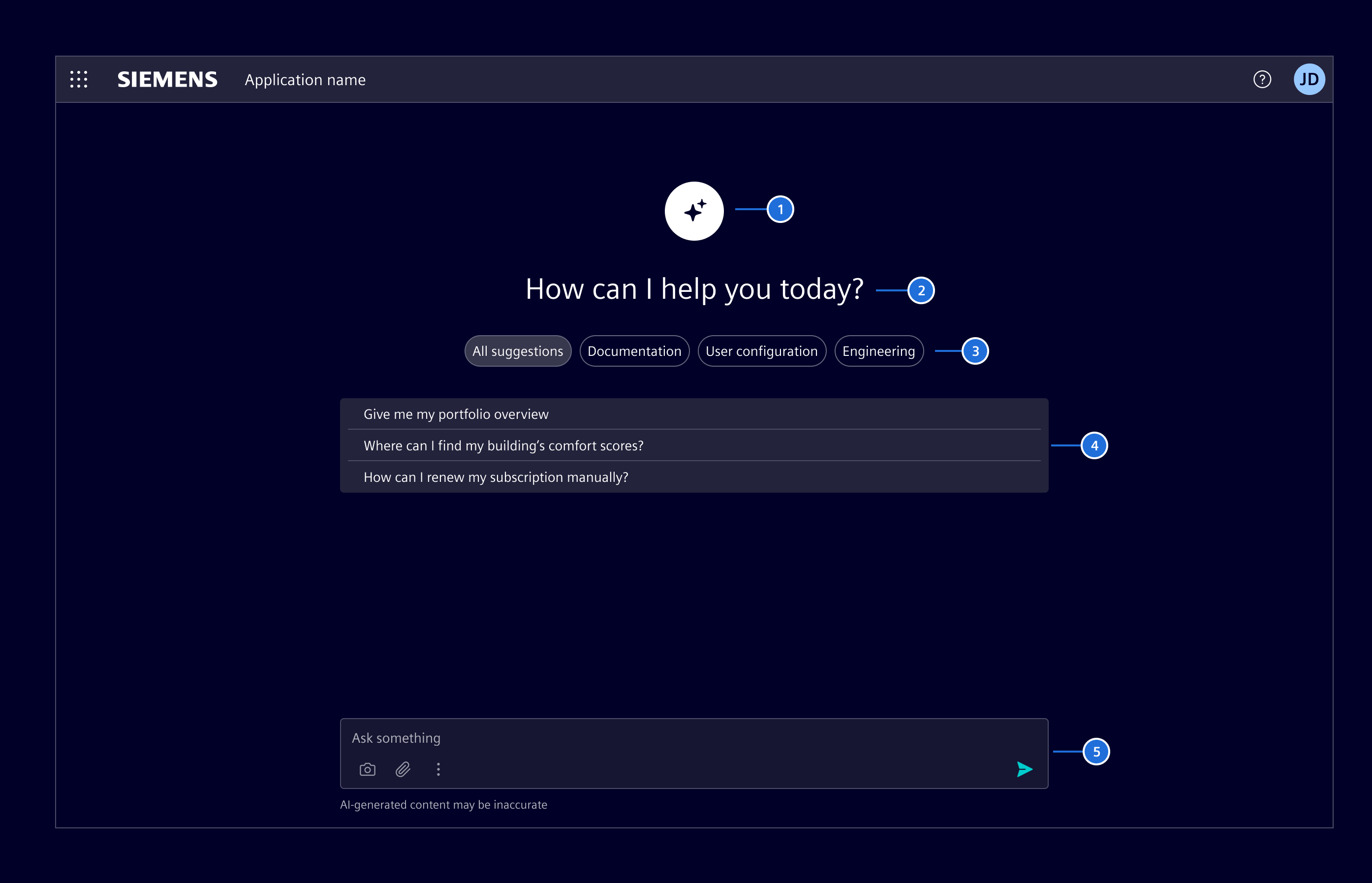 AI initial screen